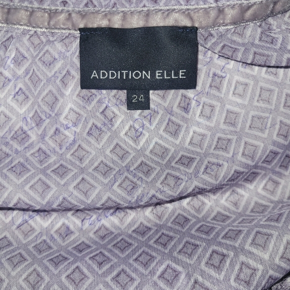 Addition Elle Lavender Long Sleeve Blouse 24 - Picture 6 of 6